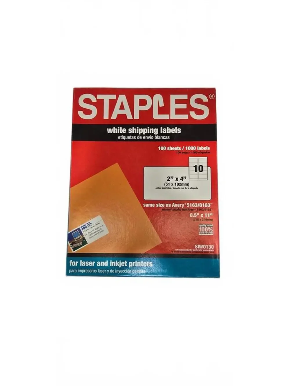 Staples White Shipping Labels 2